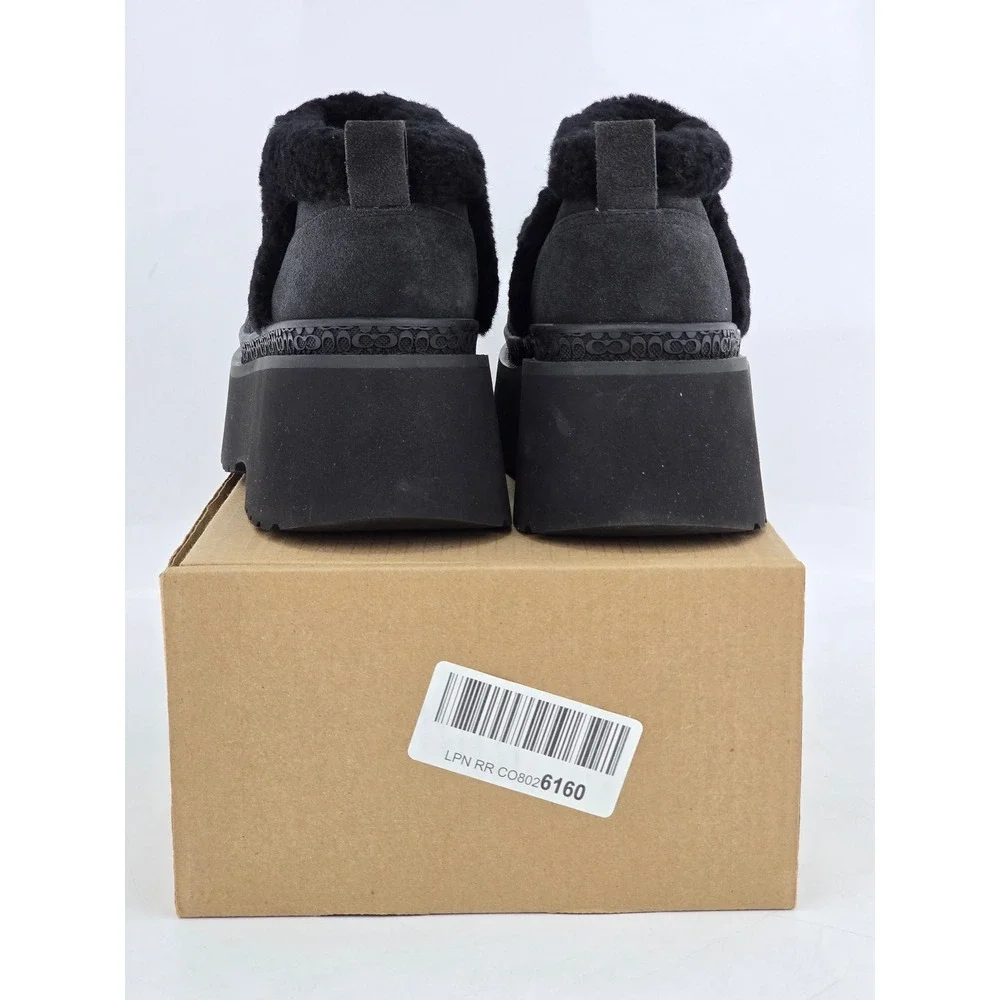 Coach Kellie Platform Bootie Womens Size 8 Black Signature Shearling - Excellent